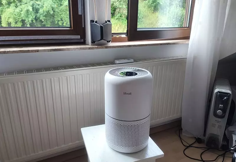 air purifier window open