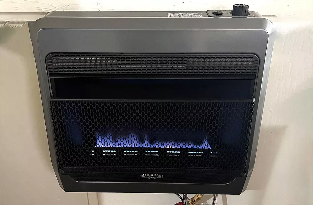 bluegrass living propane heater ventless