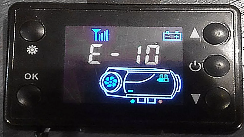 diesel heater e10 error code