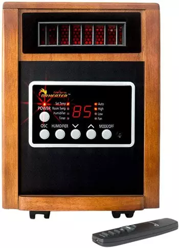 the dr heater infrared heater has built-in humidifier so it doesn’t dry the air