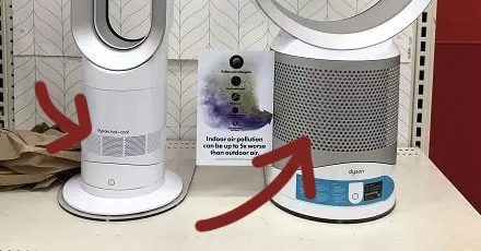 dyson hot cool air inlet holes