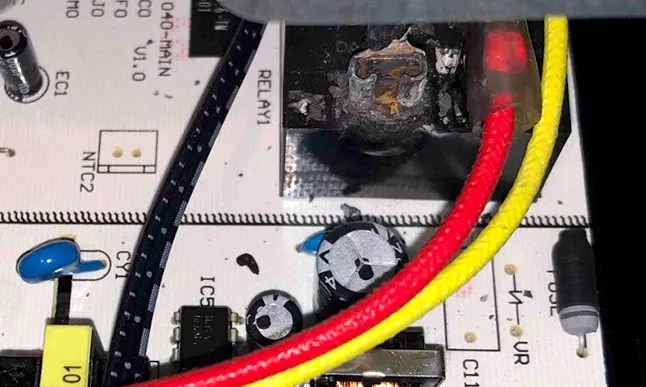 electric circuitry blown part