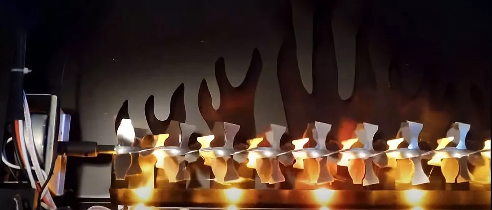electric fireplace lights flame motor