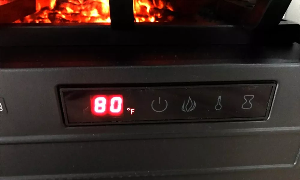 electric fireplace thermostat temperature
