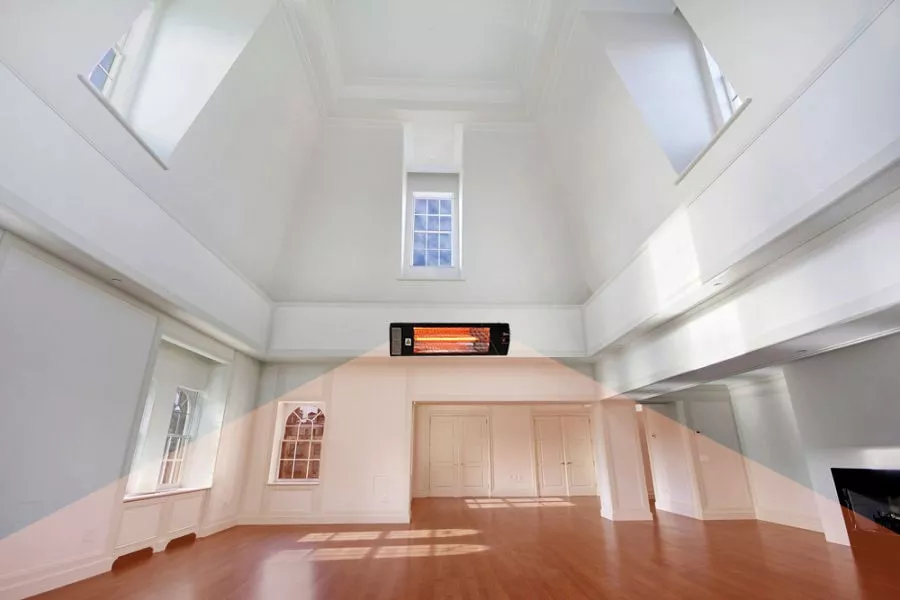 infrared space heater for room with high ceiling