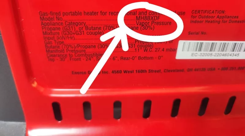 mr heater buddy model number