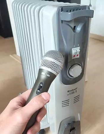 space heater clicking noise recording