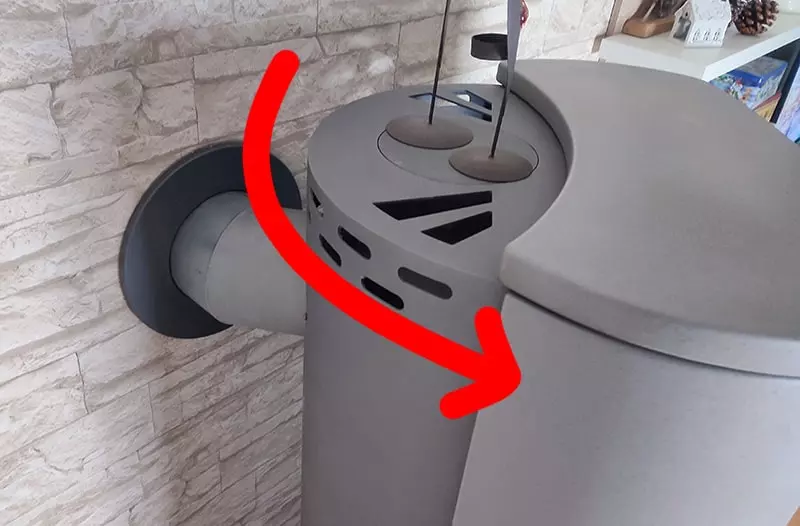 wood stove natural stone