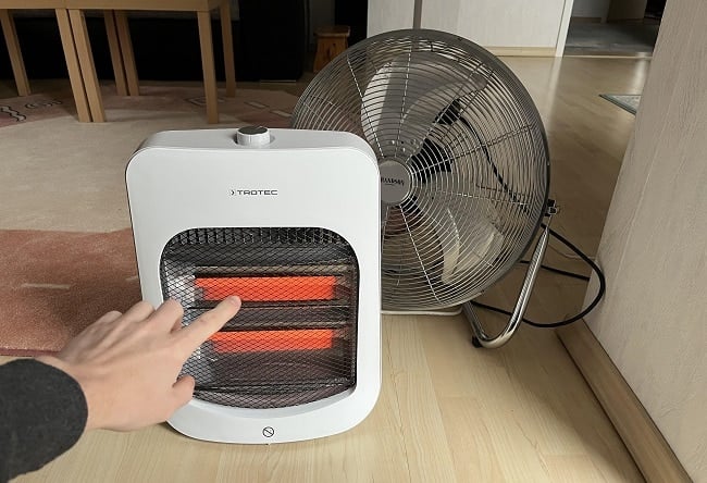 space heater not blowing hot air