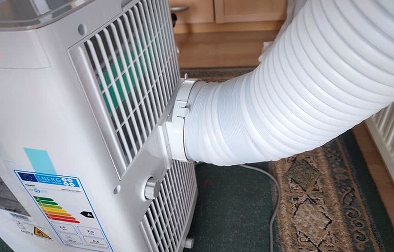 how to prevent portable air conditioner hose from falling out