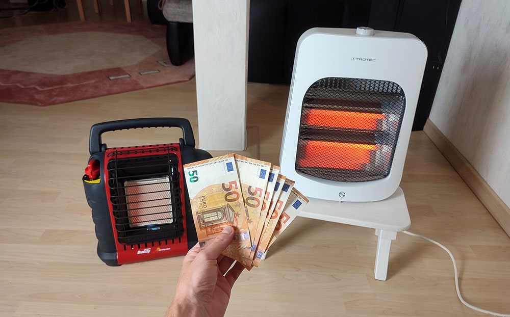 space heaters electricity cost money