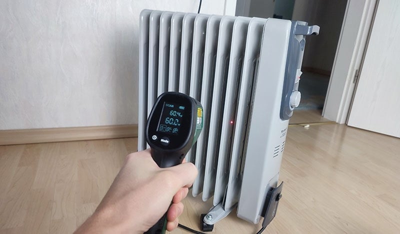 oil-filled radiator temperature measurement