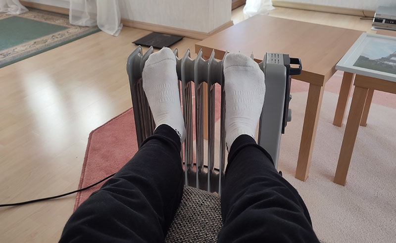 touch oil-filled radiator with feet