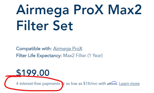 air purifier airmega prox max replacement filter price
