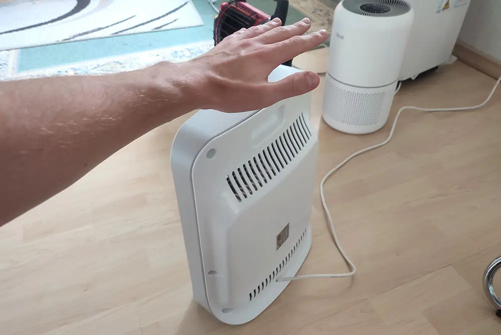 infrared heater hovering hand