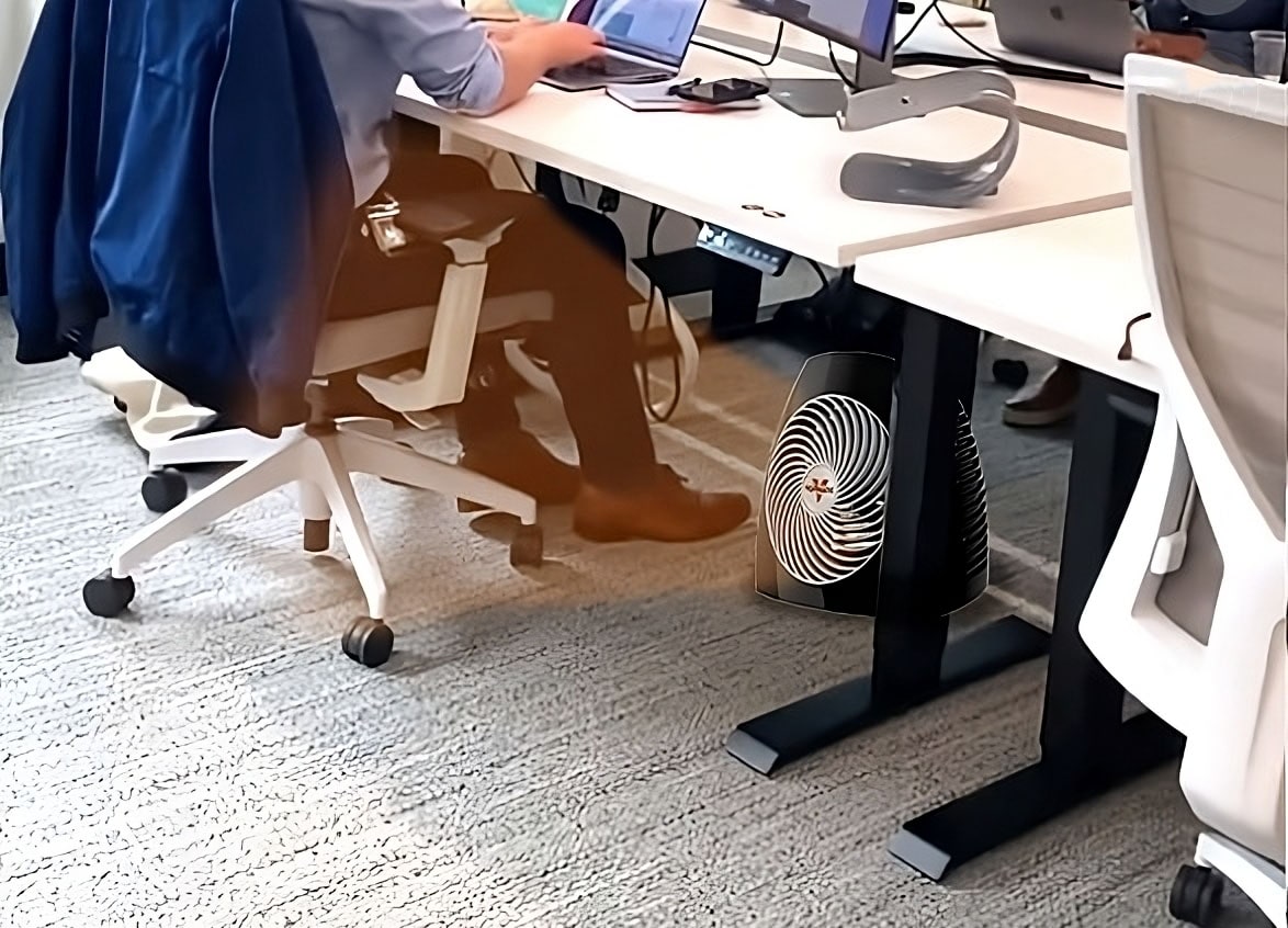 vornado space heater in the office