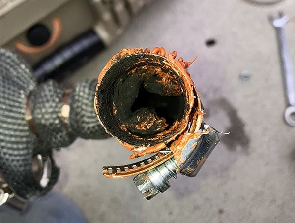 diesel heater clogged exhaust vent
