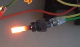 diesel heater glow plug glowing